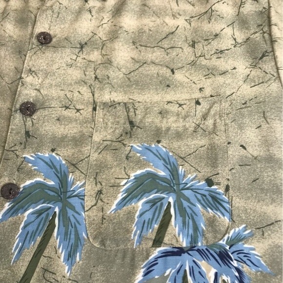 Vintage Hana Bay Hawaiian Shirt Short Sleeve Rayon Button Front Mens Size Large - Picture 4 of 12